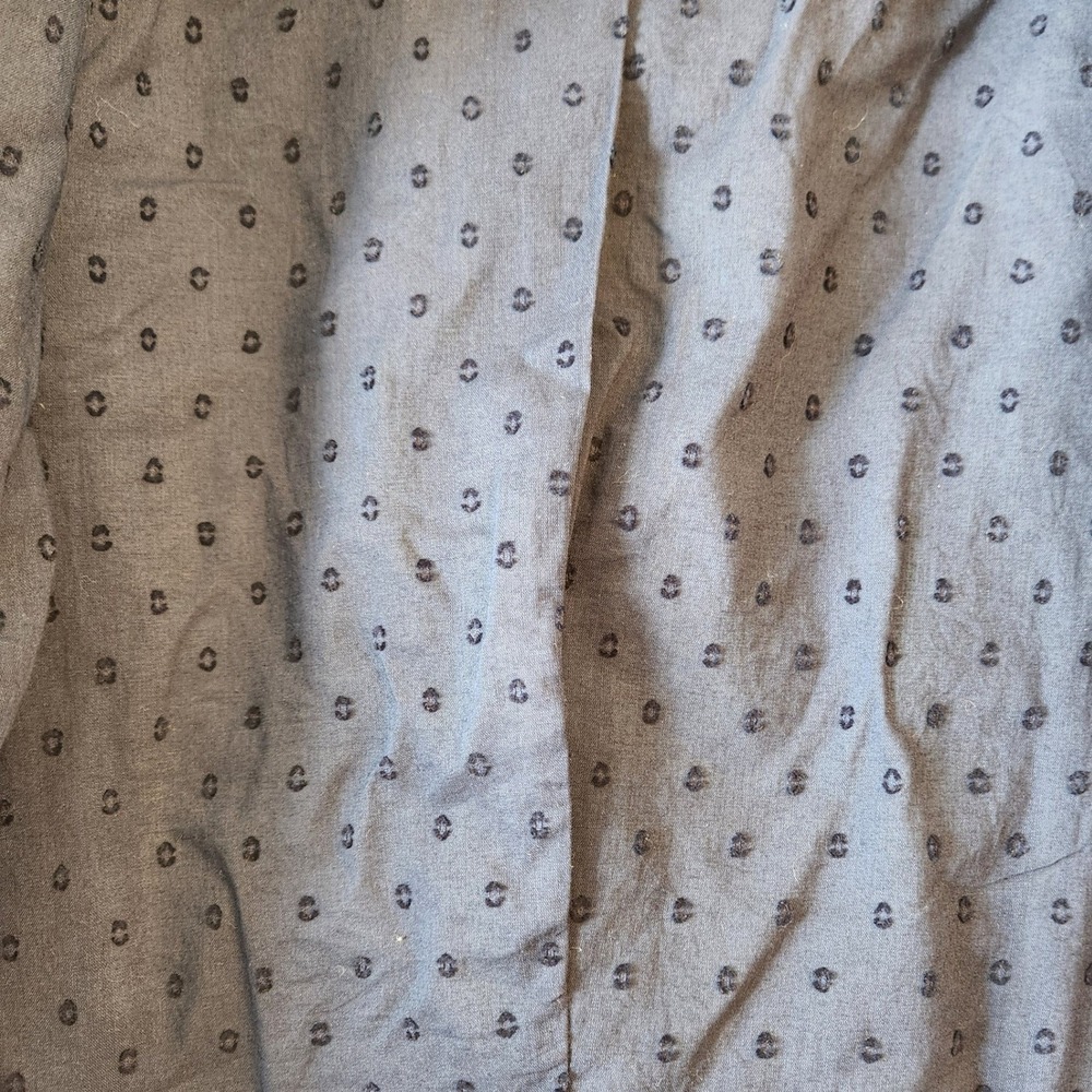 Anthropologie Indigo Blue Shibori Tie Dye Cotton Cropped Open Front Denim Jacket - Picture 5 of 8